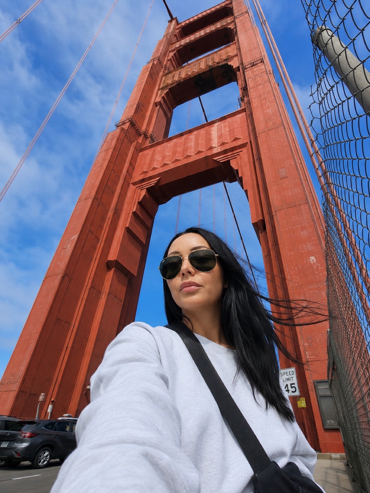 Angie at the Golden Gate Bridge, San Francisco